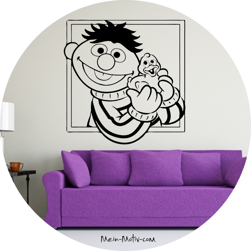 Preview: 46179 Ernie Sesamstraße Wandtattoo